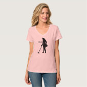 Metaal detecteren - ik dig het - Dames V Neck T-shirt (Voorkant volledig)