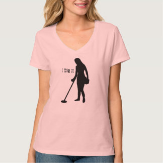 Metaal detecteren - ik dig het - Dames V Neck T-shirt