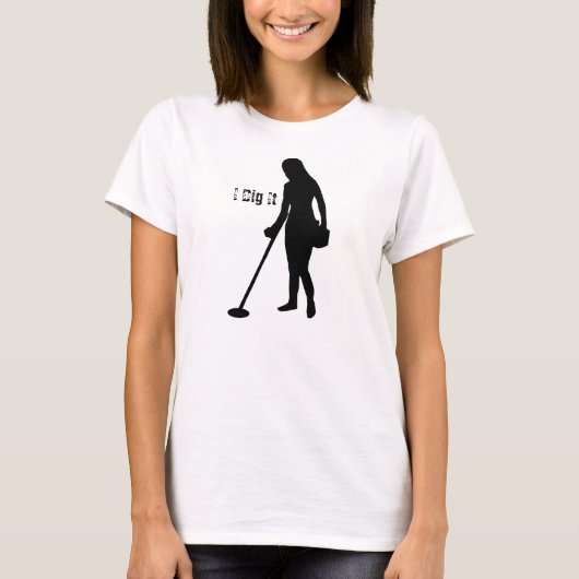 Metaal detecteren - ik dig het - T-shirt (Voorkant)