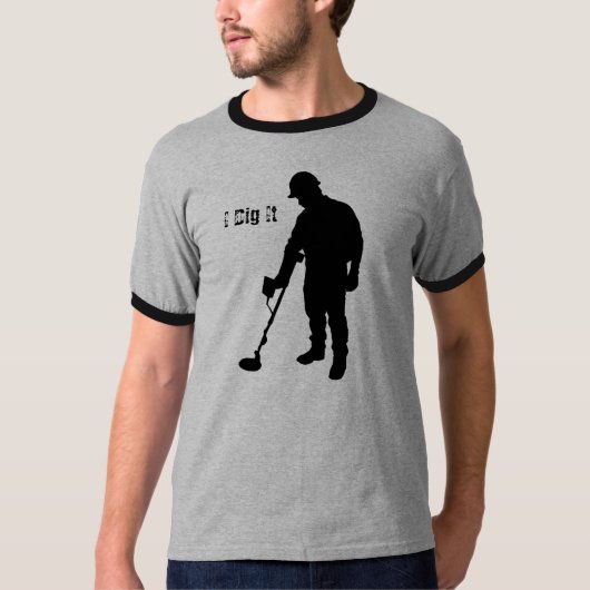 Metaal detecteren - ik dig het - T-shirt (Voorkant)