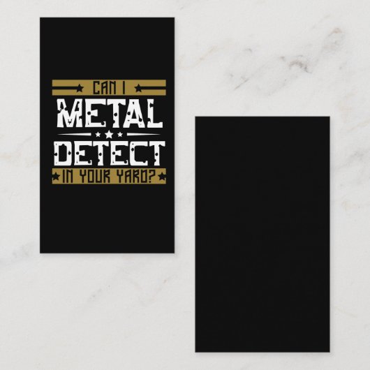 Metaal detecteren - Kan ik in je baard ontdekken Visitekaartje (Voorkant / Achterkant)