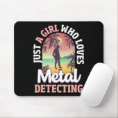 Metaal Detecteren Metaal Detector Meisje Treasure Muismat (Met muis)