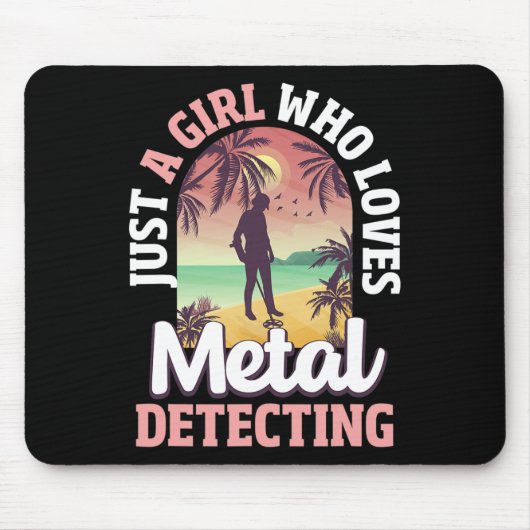 Metaal Detecteren Metaal Detector Meisje Treasure Muismat (Voorkant)