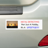 Metaal detecteren objecten, METAAL DETECTEREN, nie Bumpersticker (Op auto)