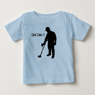 Metaal detecteren - papa scoort het - Baby Shirt
