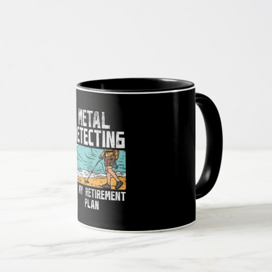 Metaal detecteren pensioen mok (Voorkant rechts)