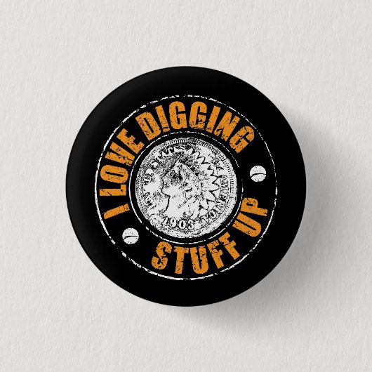 Metaal detecteren pincode, ideaal cadeau ronde button 3,2 cm (Voorkant)