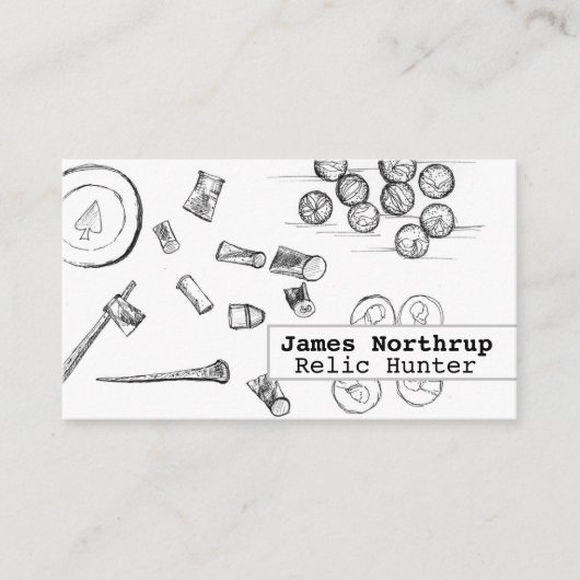 Metaal Detecteren Relic Treasure Hunter Munten Nag Visitekaartje (Voorkant)