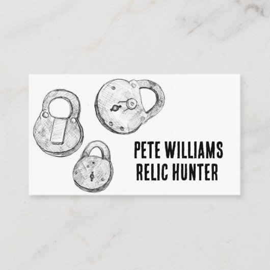 Metaal Detecteren Relic Treasure Hunter Visitekaartje (Voorkant)