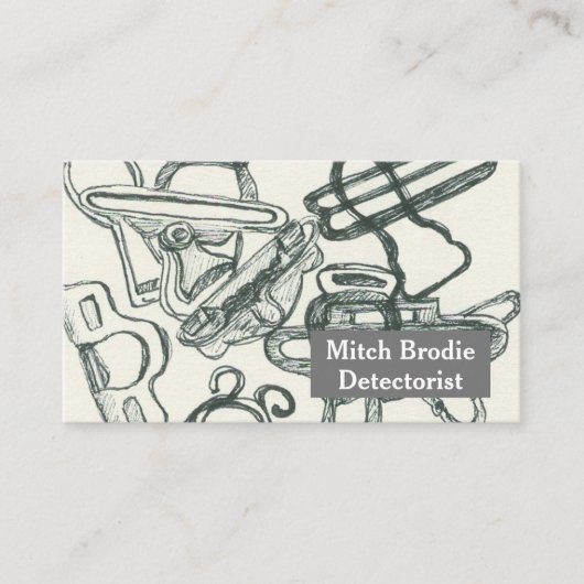 Metaal Detecteren Relic Treasures Suspender Clips Visitekaartje (Voorkant)