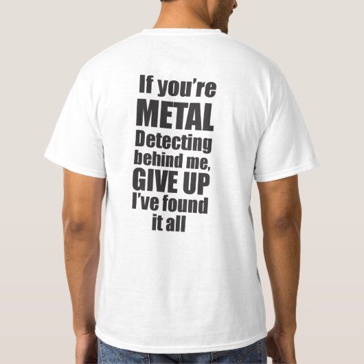 Metaal detecteren t-shirt (Achterkant)