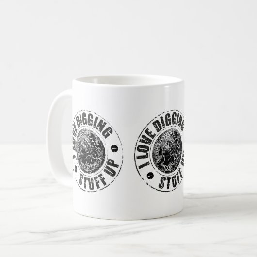 Metaal detecteren van mok, een ideaal cadeau koffiemok (Voorkant links)