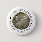 Metaal detecteren van pincode cadeau ronde button 5,7 cm (Voorkant)