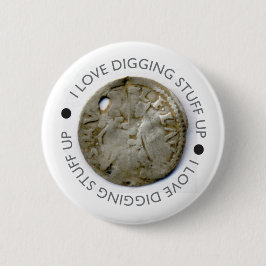 Metaal detecteren van pincode cadeau ronde button 5,7 cm