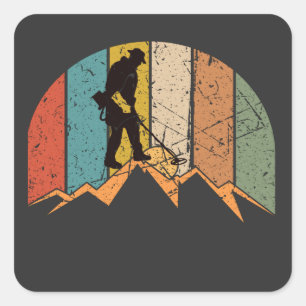 Metaal detecteren Vintage Vierkante Sticker