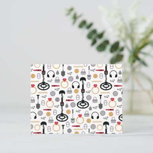 Metaal detecterend Briefkaart (Staand voorkant)