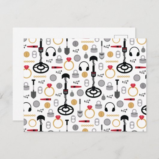 Metaal detecterend Briefkaart (Voorkant / Achterkant)