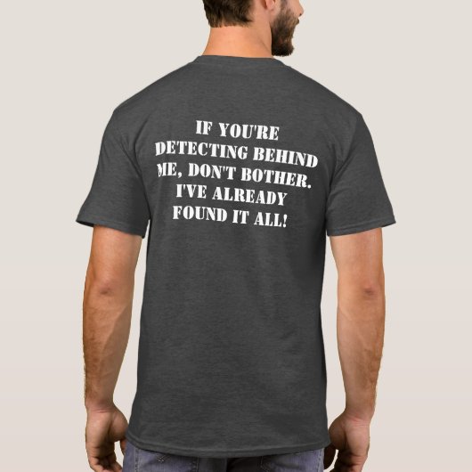 Metaal detecterend pensioenplan t-shirt (Achterkant)