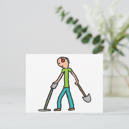 Metaal detecterende detector briefkaart (Staand voorkant)