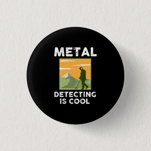 Metaal detector - Metaal detecteren is cool Ronde Button 3,2 Cm (Voorkant)