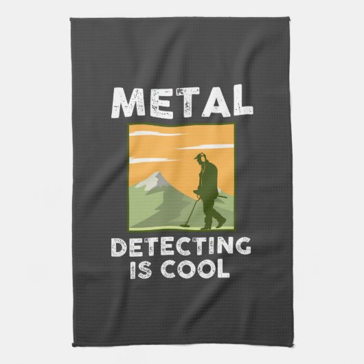 Metaal detector - Metaal detecteren is cool Theedoek (Verticaal)