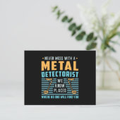 Metaal Detectorist Detector Gift Idee Briefkaart (Staand voorkant)