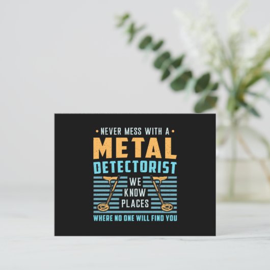 Metaal Detectorist Detector Gift Idee Briefkaart (Staand voorkant)