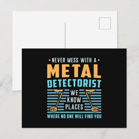 Metaal Detectorist Detector Gift Idee Briefkaart (Voorkant / Achterkant)