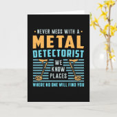 Metaal Detectorist Detector Gift Idee Kaart (Gele Bloem)
