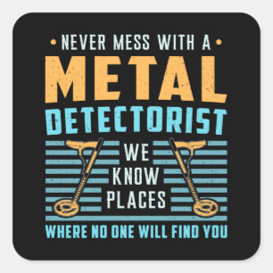 Metaal Detectorist Detector Gift Idee Vierkante Sticker