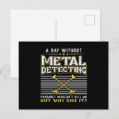 Metaal Detectorist Goud Gift Idee Briefkaart (Voorkant / Achterkant)