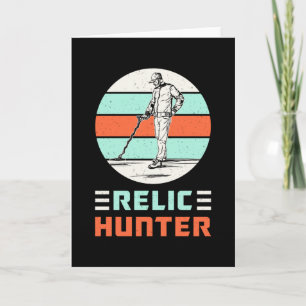 Metaal Detectorist Retro Grappig Gift Idee Kaart