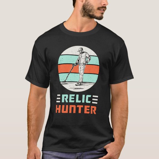 Metaal Detectorist Retro Grappig Gift Idee T-shirt (Voorkant)