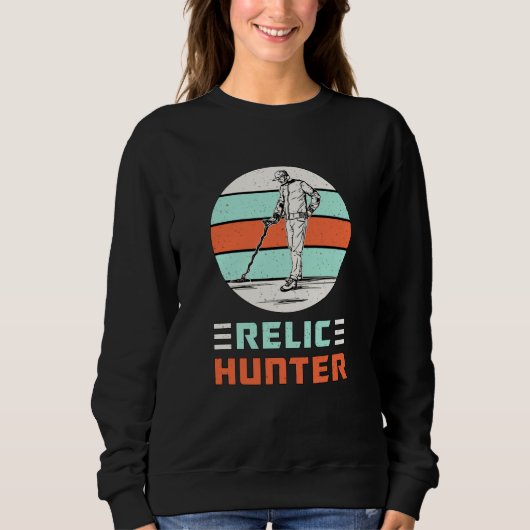 Metaal Detectorist Retro Grappig Gift Idee Trui (Voorkant)