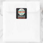 Metaal Detectorist Retro Grappig Gift Idee Vierkante Sticker (Tas)