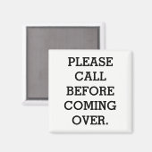 METAAL DEUR MAGNET "VRAAG VOORDAT HET OVERKOMT" (Voorkant / Achterkant)