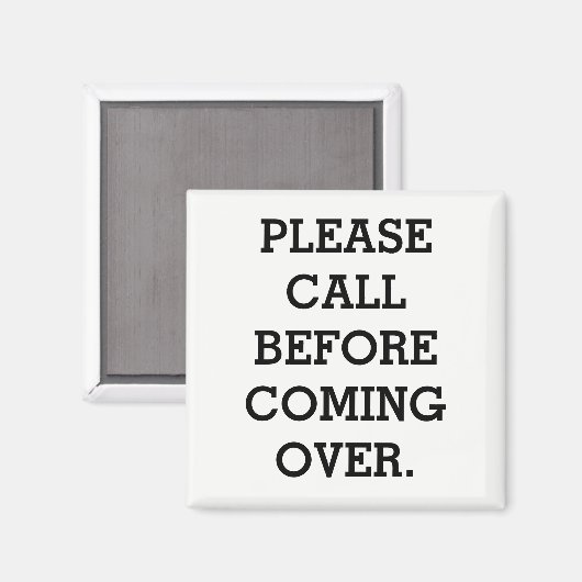 METAAL DEUR MAGNET "VRAAG VOORDAT HET OVERKOMT" (Voorkant / Achterkant)