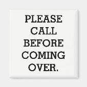 METAAL DEUR MAGNET "VRAAG VOORDAT HET OVERKOMT" (Voorkant)