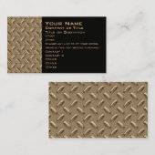 Metaal Diamond Bord visitekaartje - twee zijkanten (Voorkant / Achterkant)