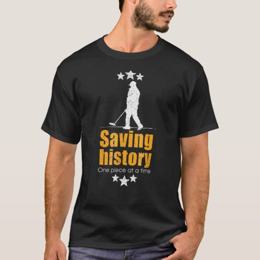 Metaal die Geschiedenis van de Besparing één stuk  T-shirt (Voorkant)