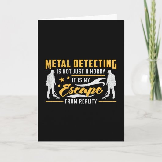 Metaal die Gouden Detectorist Gift Idee ontdekken Kaart (Voorkant)