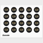 Metaal die Gouden Detectorist Gift Idee ontdekken Ronde Sticker (Vel)