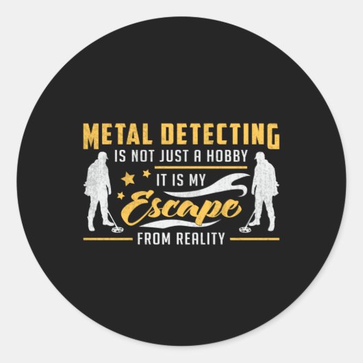 Metaal die Gouden Detectorist Gift Idee ontdekken Ronde Sticker (Voorkant)