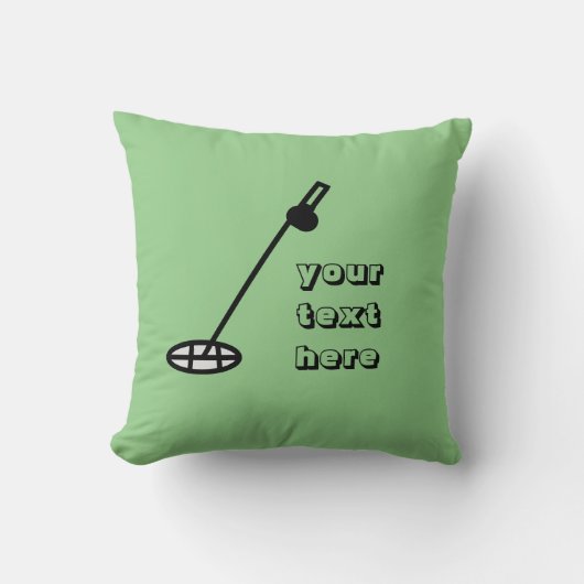 Metaal die minimale Sage Groen ontdekken Kussen (Voorkant)