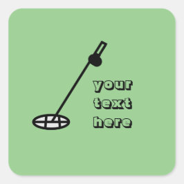 Metaal die minimale Sage Groen ontdekken Vierkante Sticker