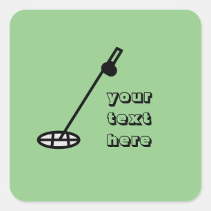 Metaal die minimale Sage Groen ontdekken Vierkante Sticker