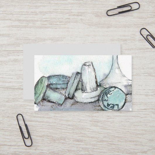 Metaal die Relic Hunter ontdekken Glazen Flessenst Visitekaartje (Voorkant / Achterkant in situ)