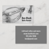 Metaal die Relic Spoorwegslot ontdekken Datumspijk Visitekaartje (Voorkant / Achterkant)