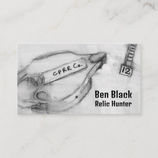 Metaal die Relic Spoorwegslot ontdekken Datumspijk Visitekaartje (Voorkant)
