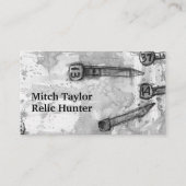 Metaal die Relic Vierkante Spoorweg ontdekken Datu Visitekaartje (Voorkant)